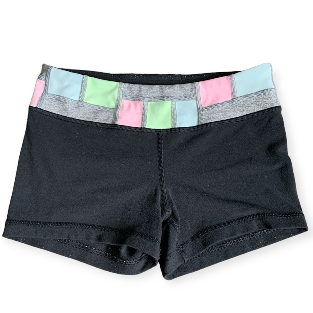 Ivivva black shorts, size 10, pastel waist